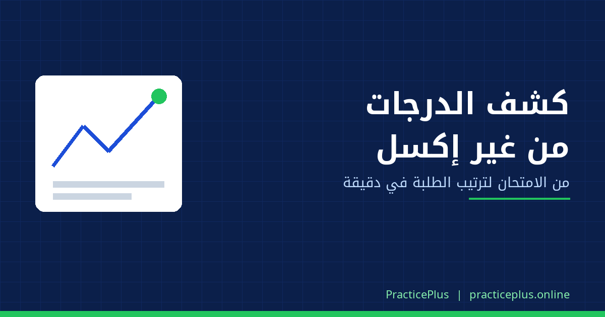 كشف درجات المجموعة كل شهر من غير إكسل: من الامتحان لترتيب الطلبة في دقيقة