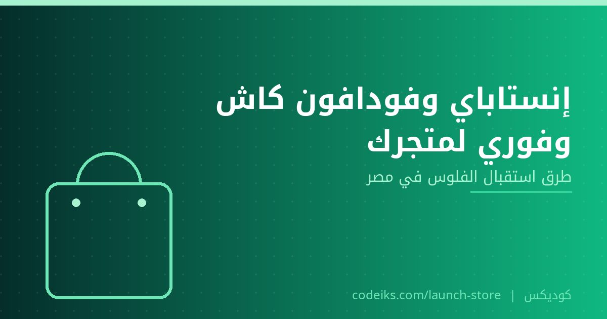 إنستاباي وفودافون كاش وفوري: إزاي تستقبل فلوس متجرك الإلكتروني في مصر